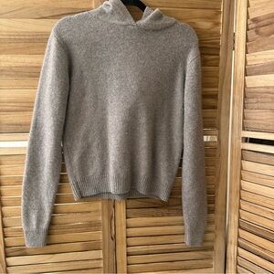 The Elder Statesman Cashmere Pullover Hooded Sweater in Gray size M